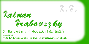 kalman hrabovszky business card